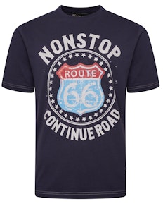 KAM Route 66 T-Shirt Navy